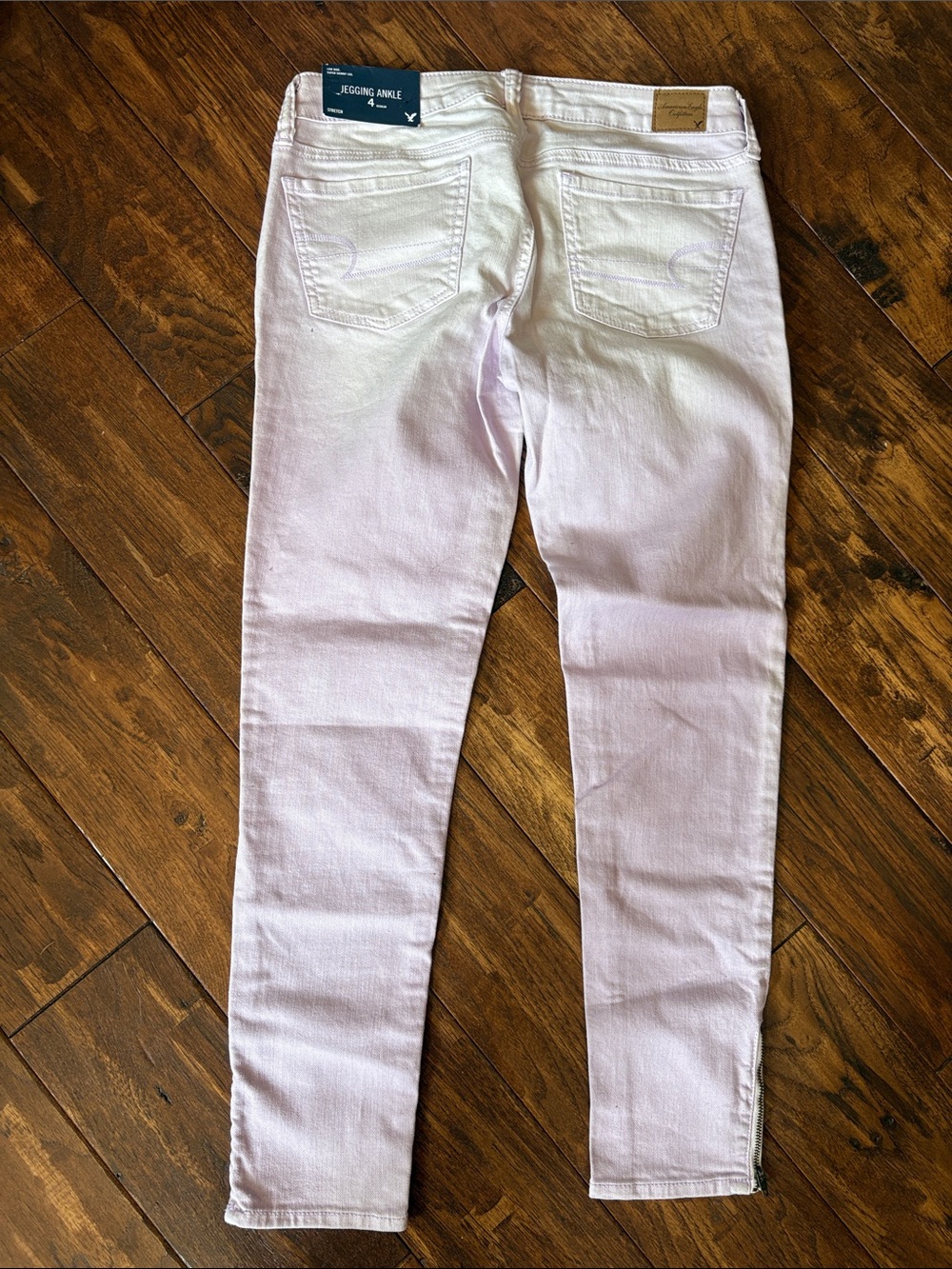 American Eagle Outfitters Light Lavender Skinny Jeans Size 4, NWT - Picture 3 of 9